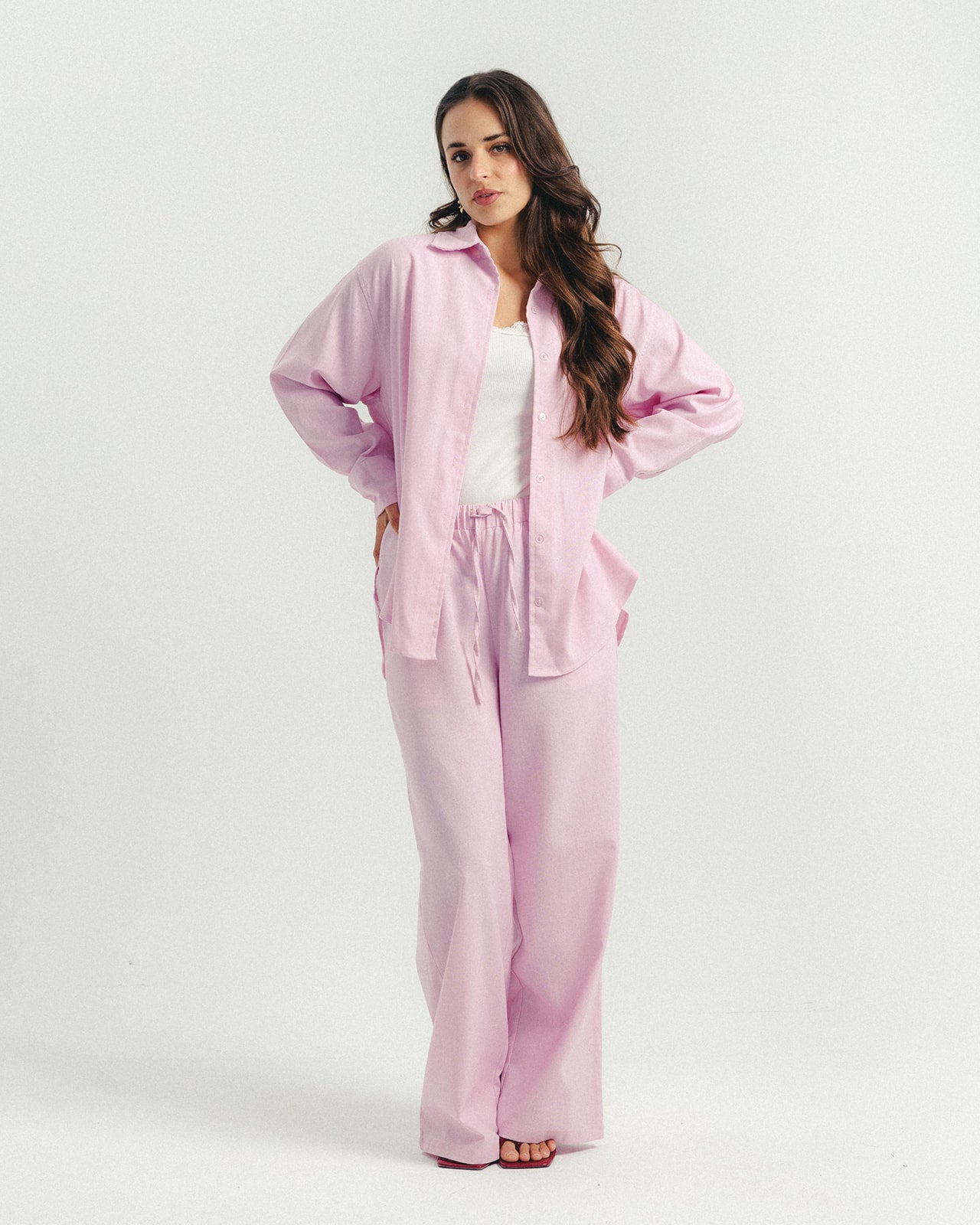Pink Pure Linen Set