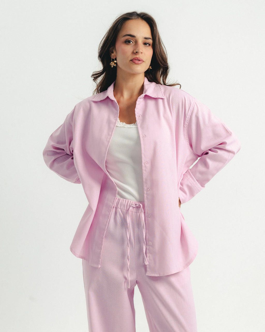 Pink Pure Linen Set