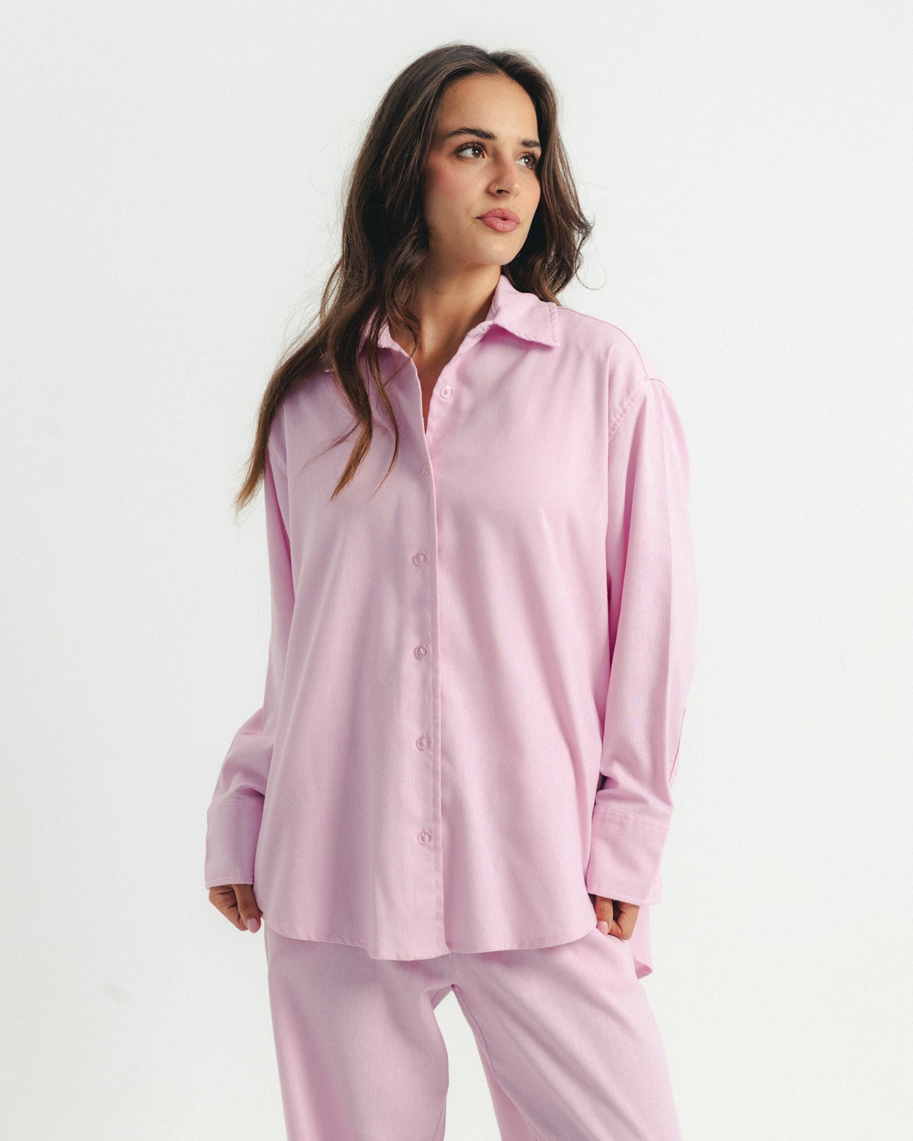 Pink Pure Linen Set