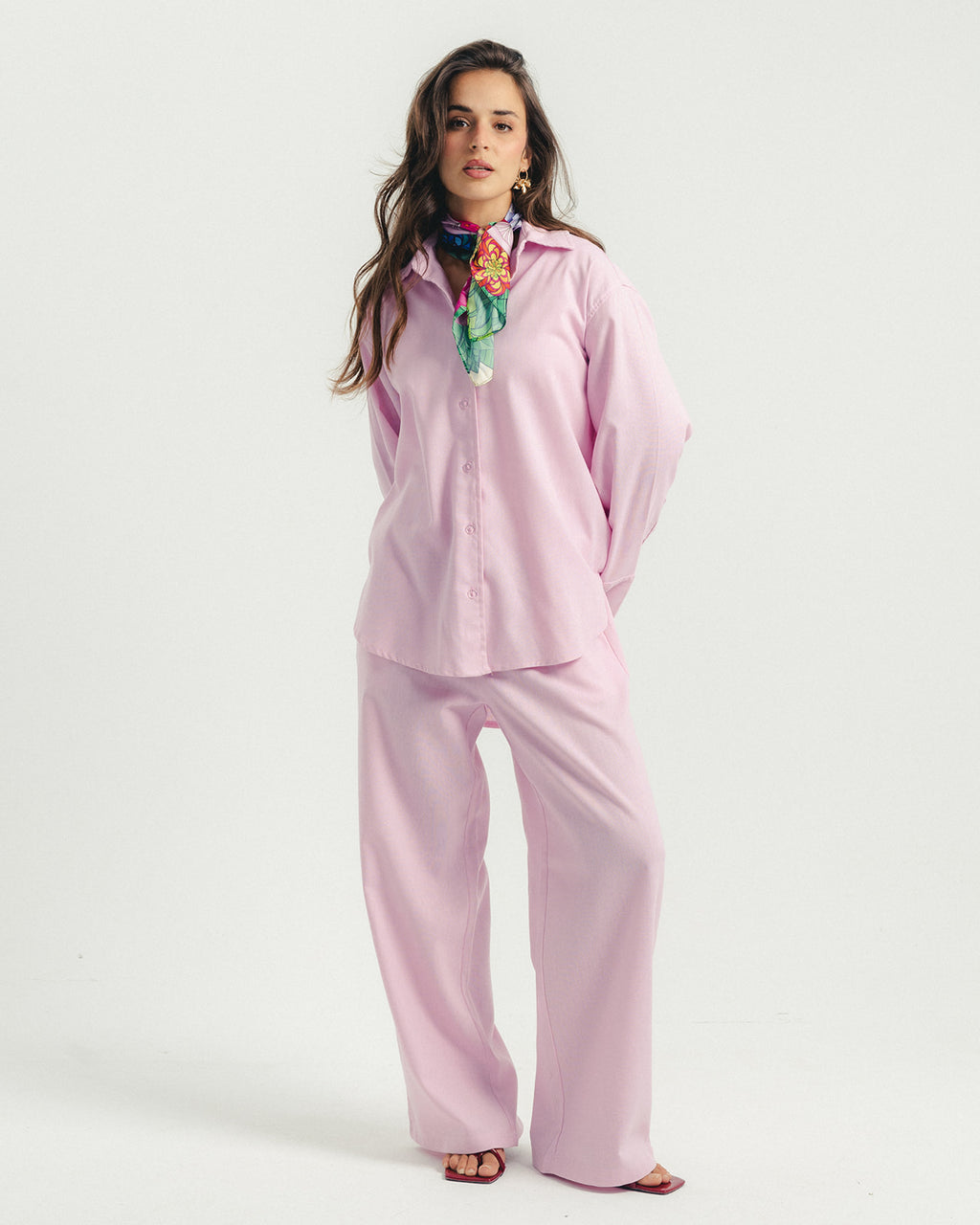 Pink Pure Linen Set
