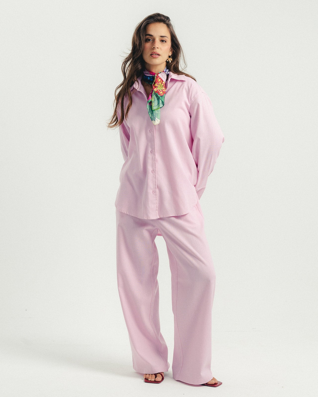 Pink Pure Linen Set