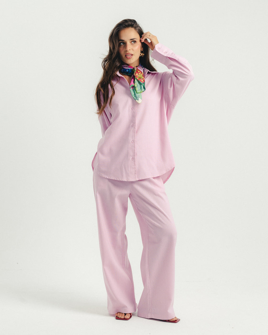 Pink Pure Linen Set