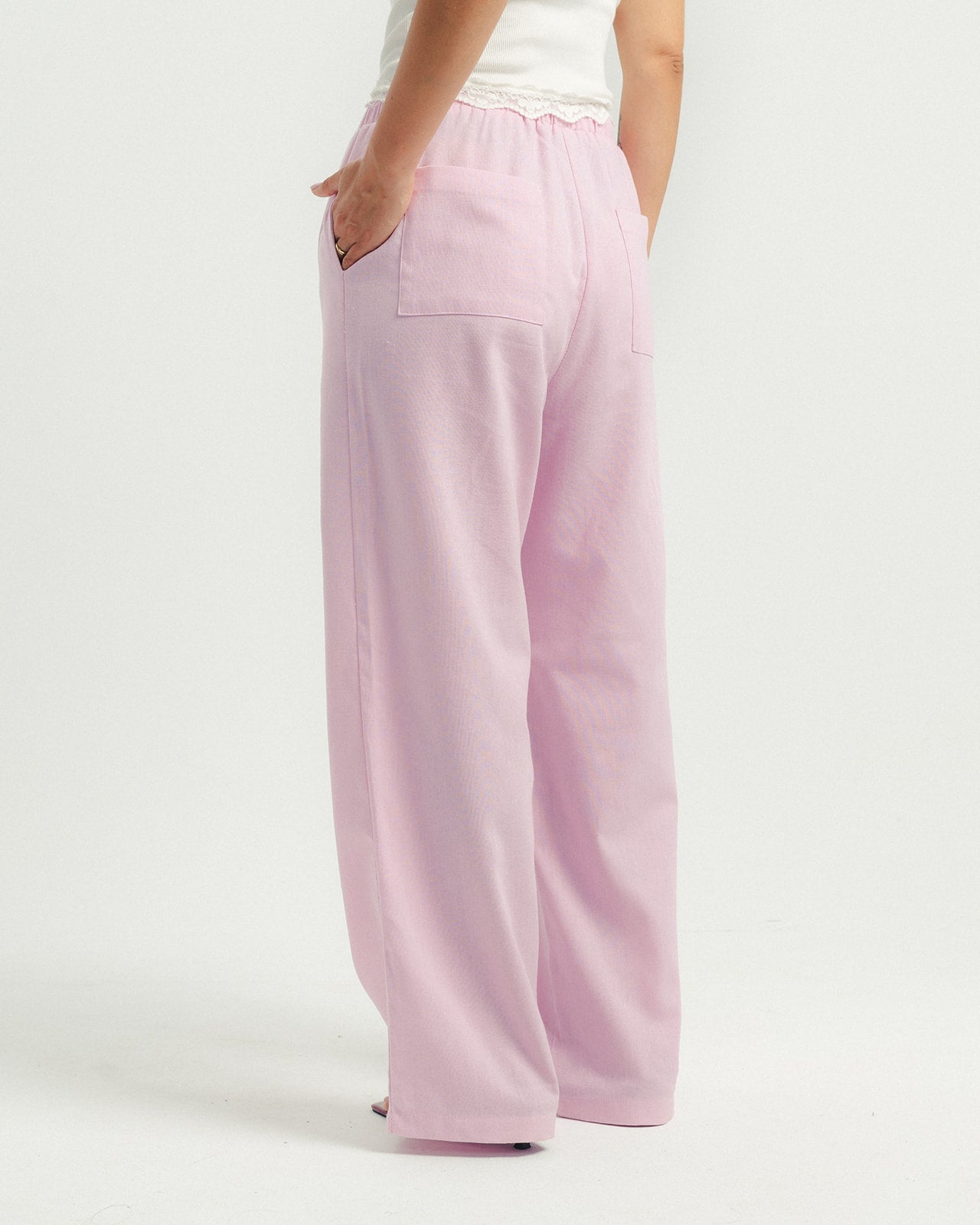 Pink Linen Pant