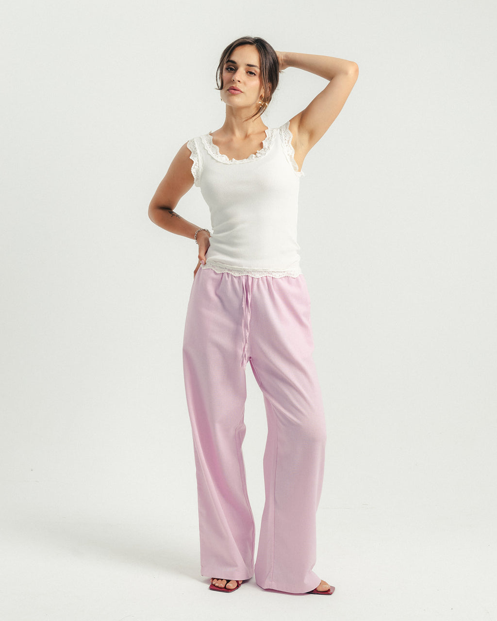 Pink Linen Pant