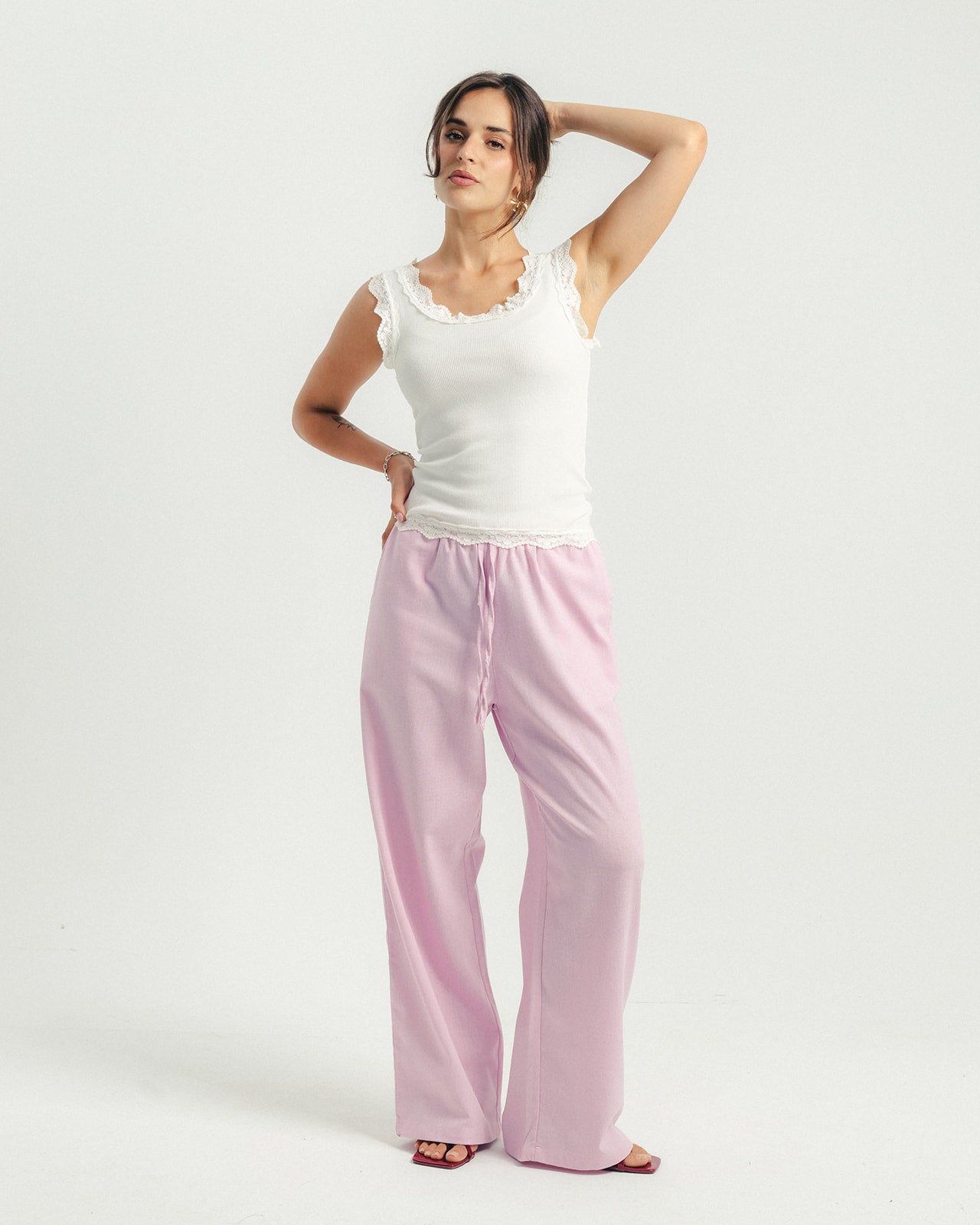 Pink Linen Pant