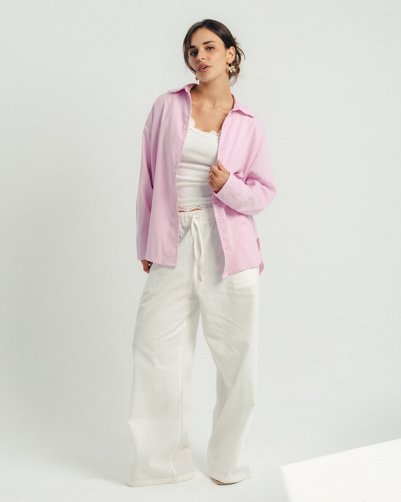 Linen Pink Shirt