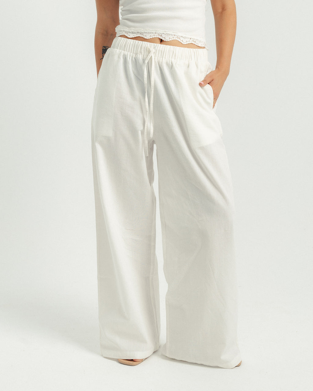 White Linen Pant