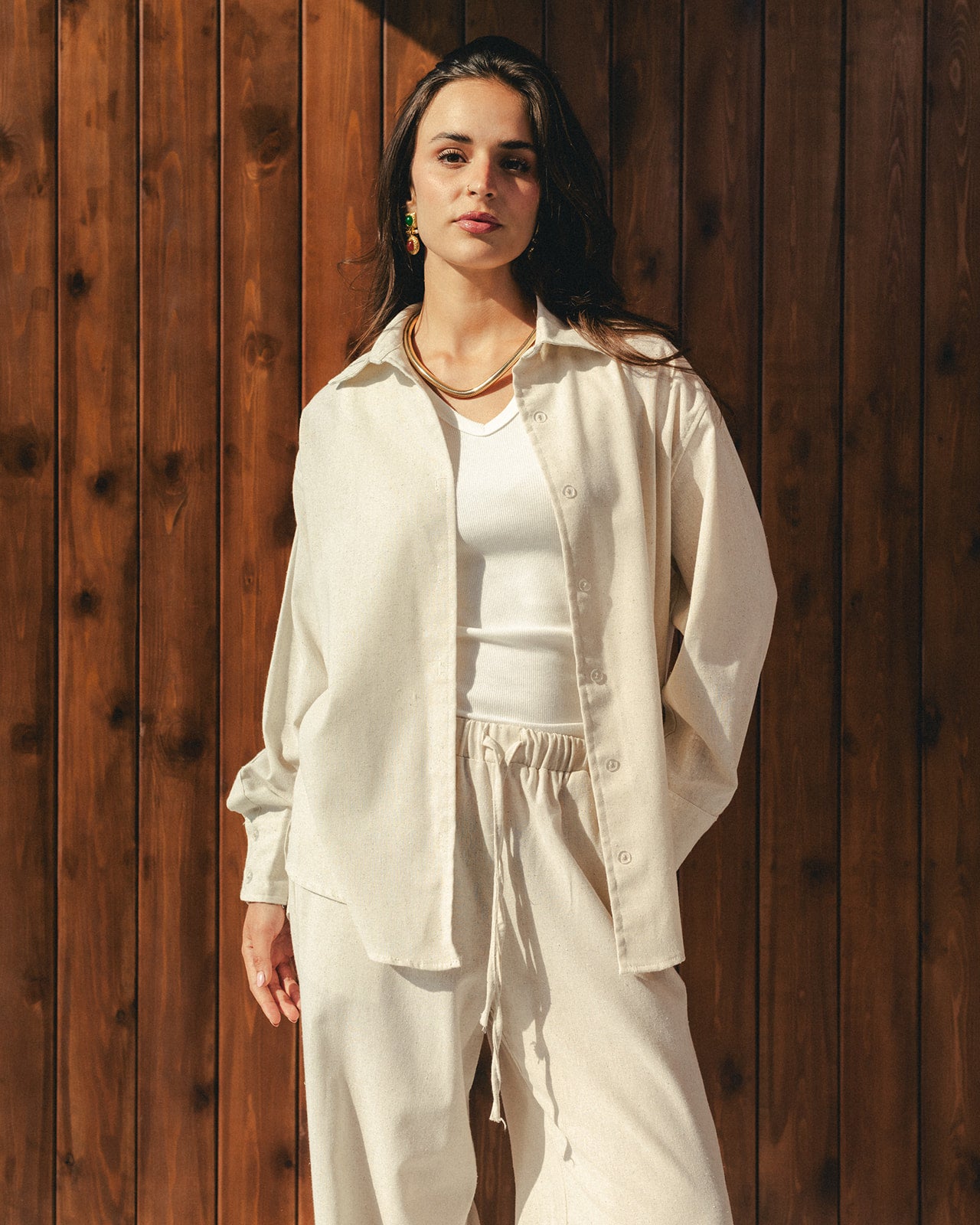 Beige Linen Set