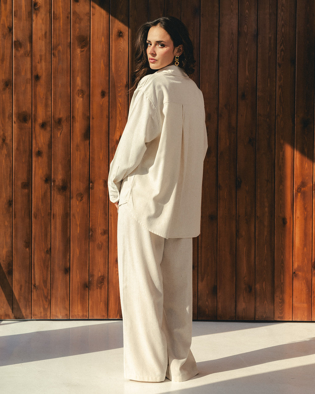 Beige Linen Set