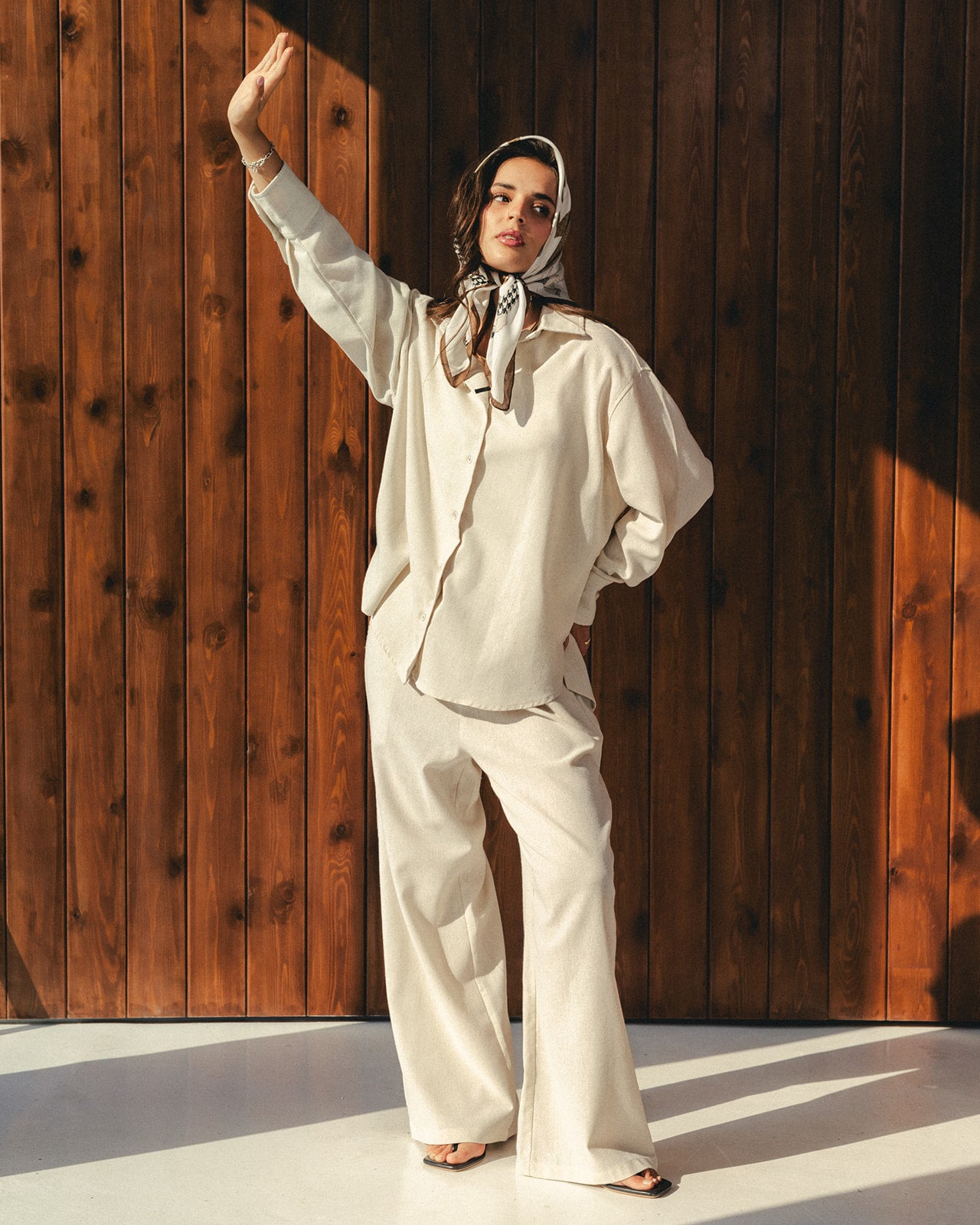 Beige Linen Set