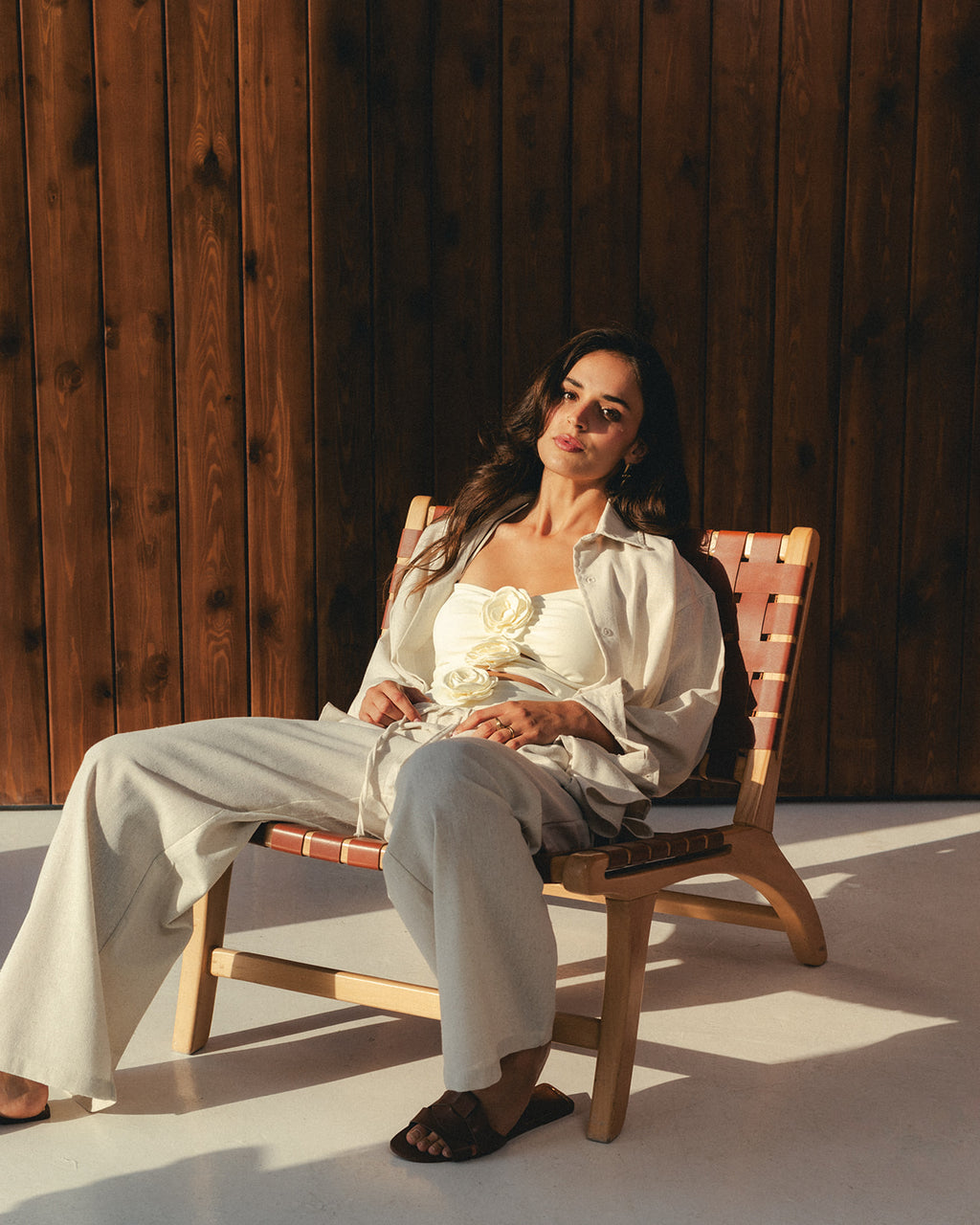 Beige Linen Set